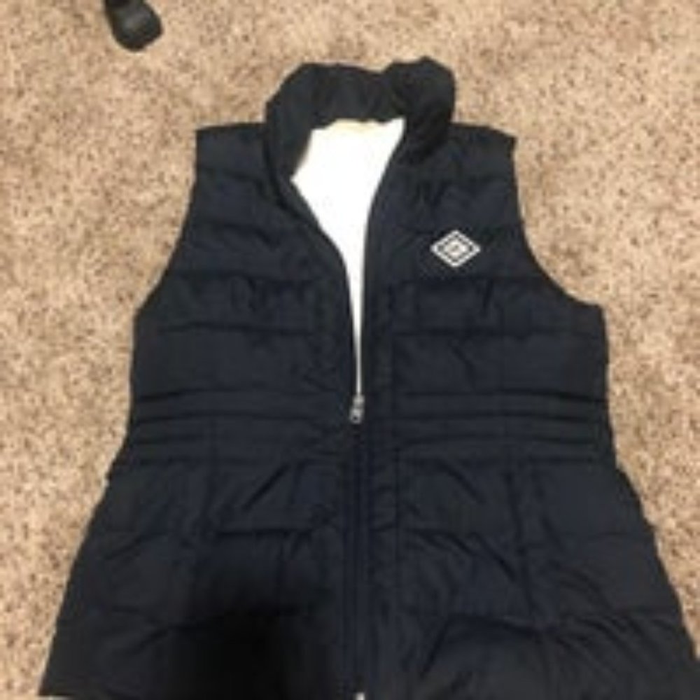 Hollister Navy Puffer Vest L